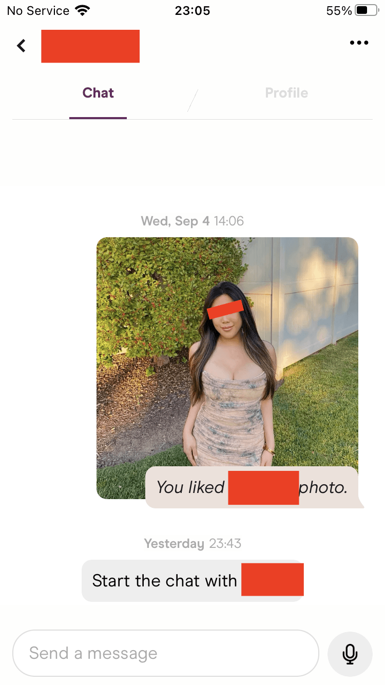 Dating app screenshot