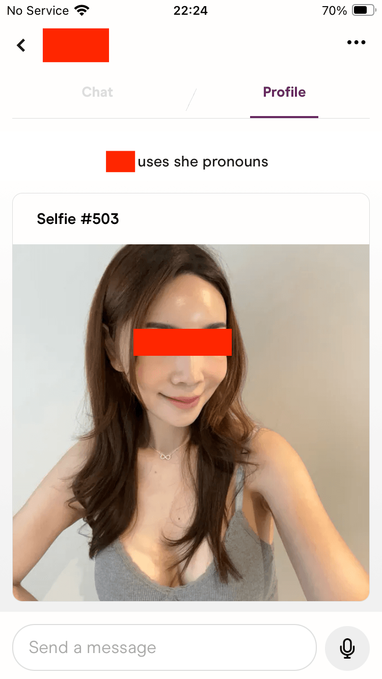 Dating app screenshot