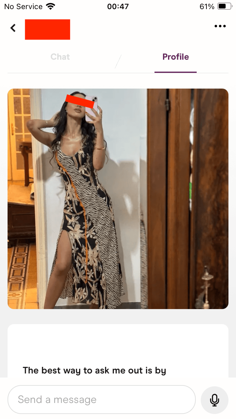 Dating app screenshot