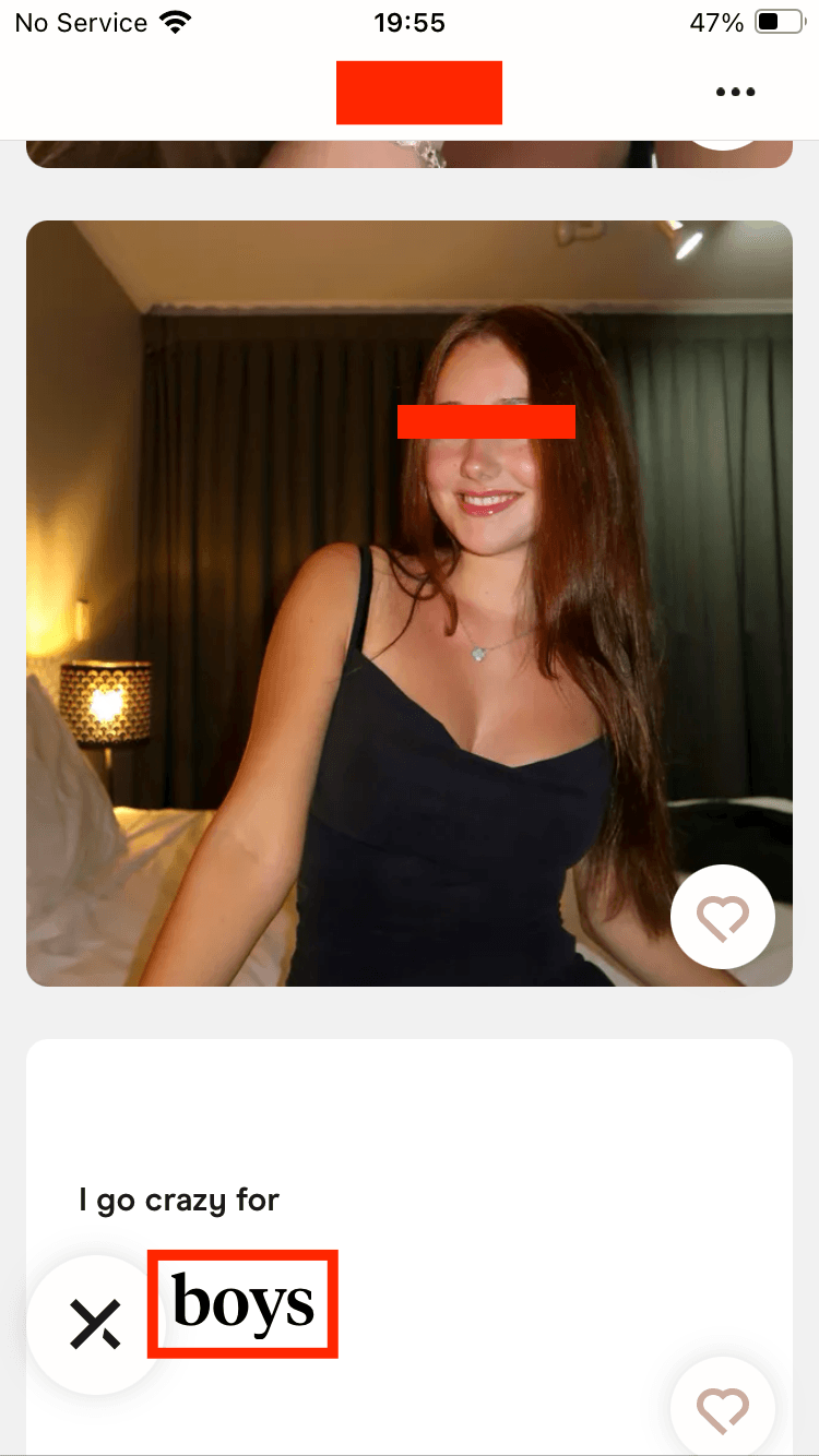 Dating app matches screenshot