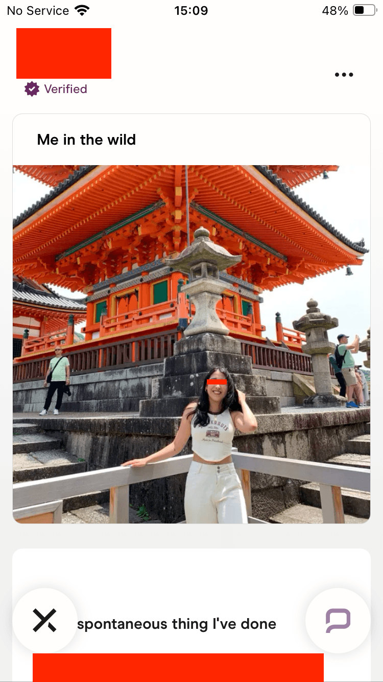 Dating app matches screenshot