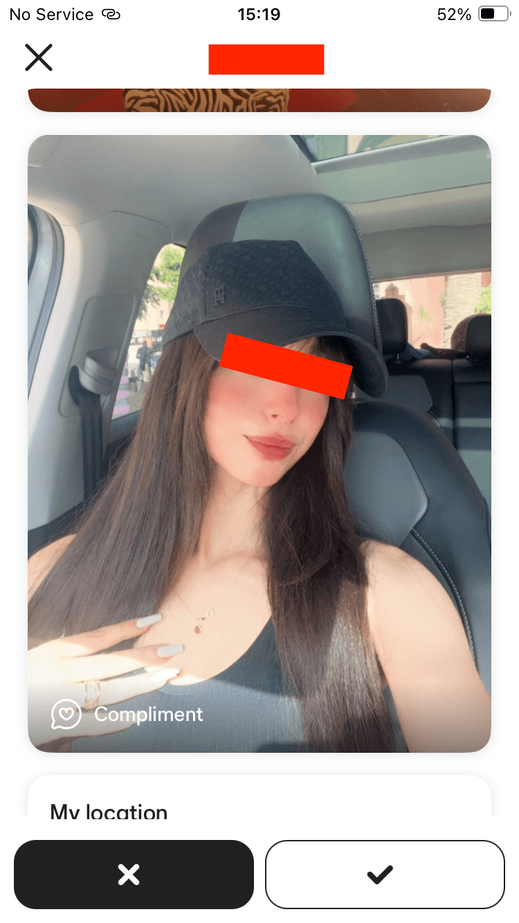 Dating app screenshot