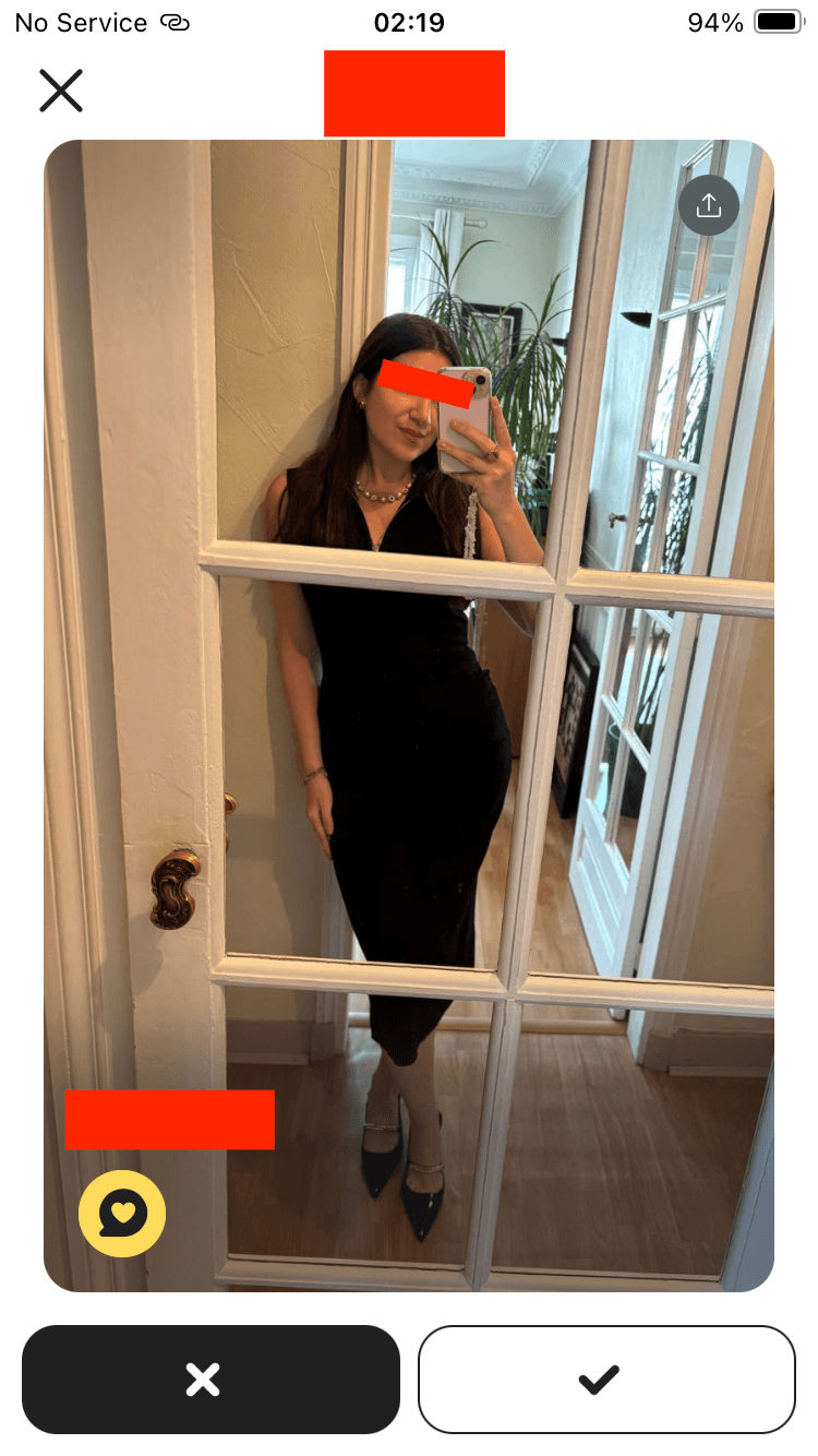 Dating app screenshot