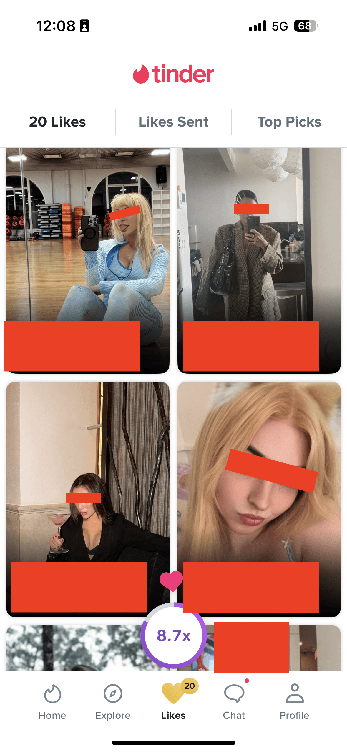 Dating app matches screenshot