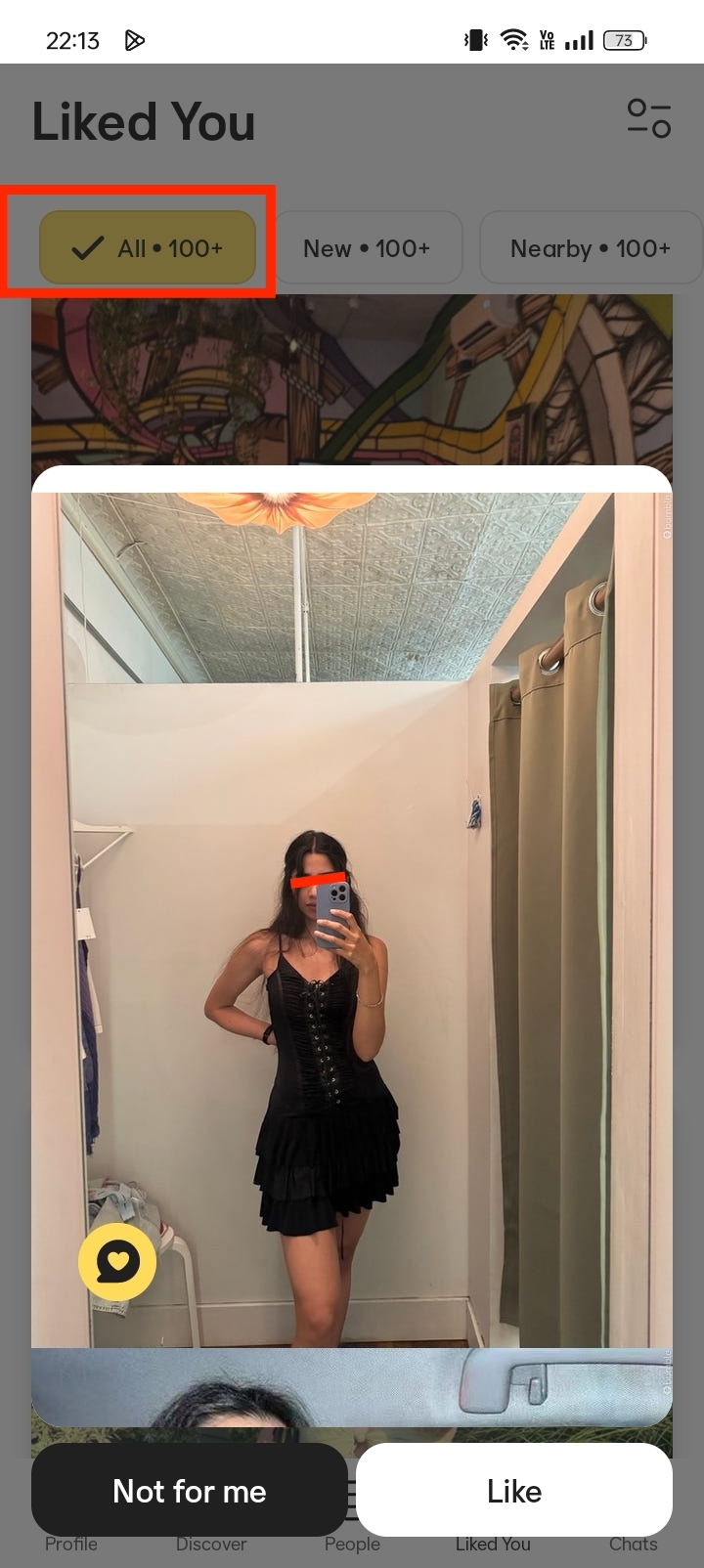 Dating app matches screenshot