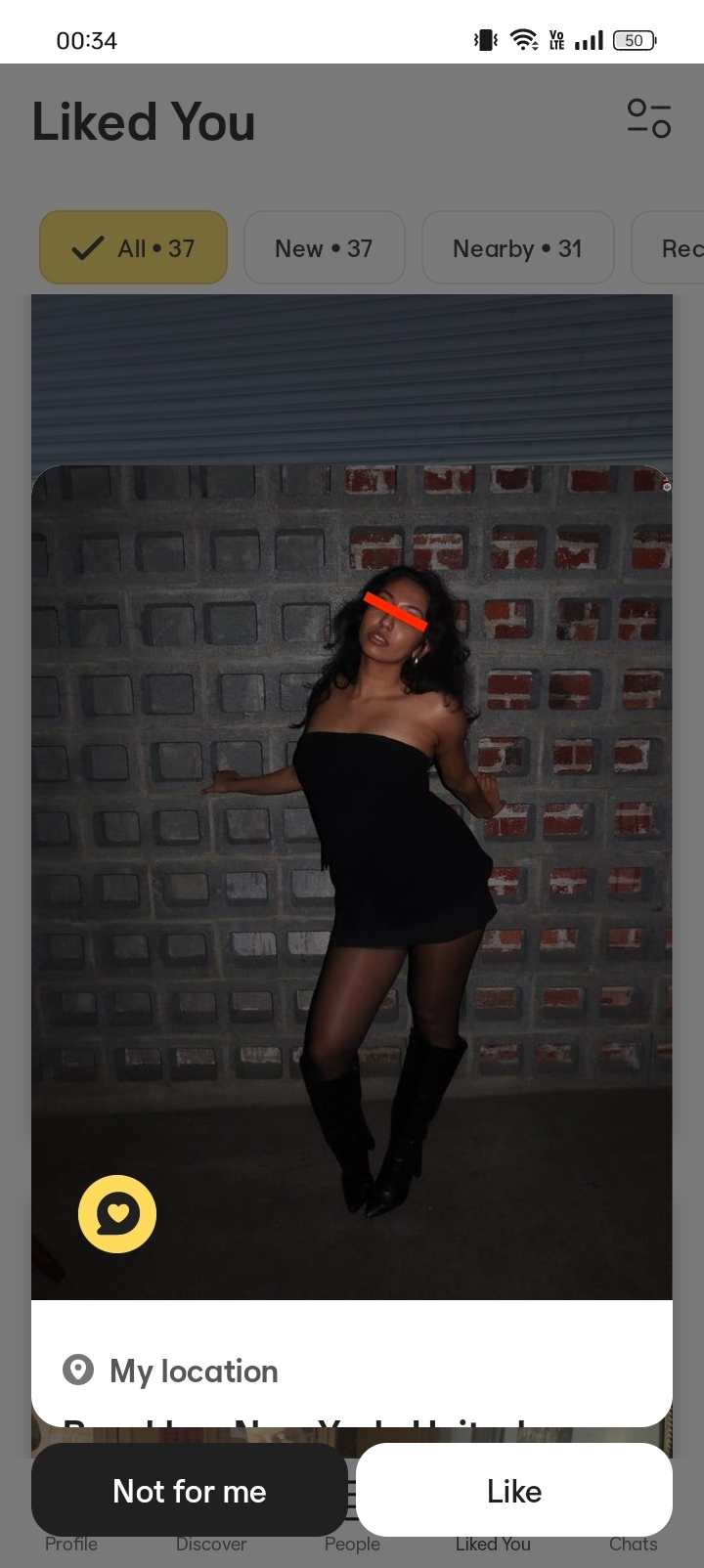 Dating app matches screenshot