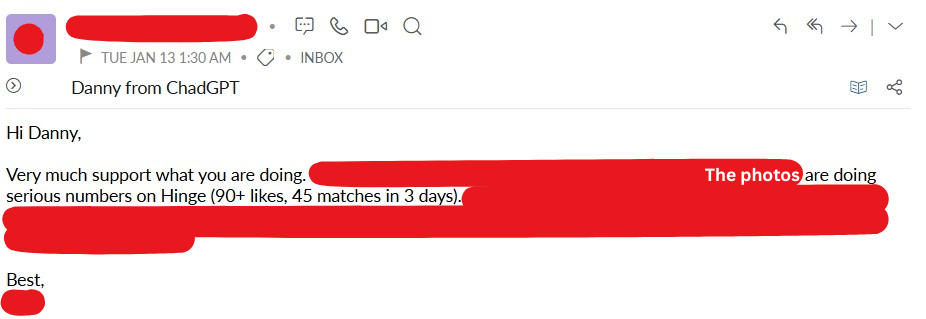 Customer testimonial