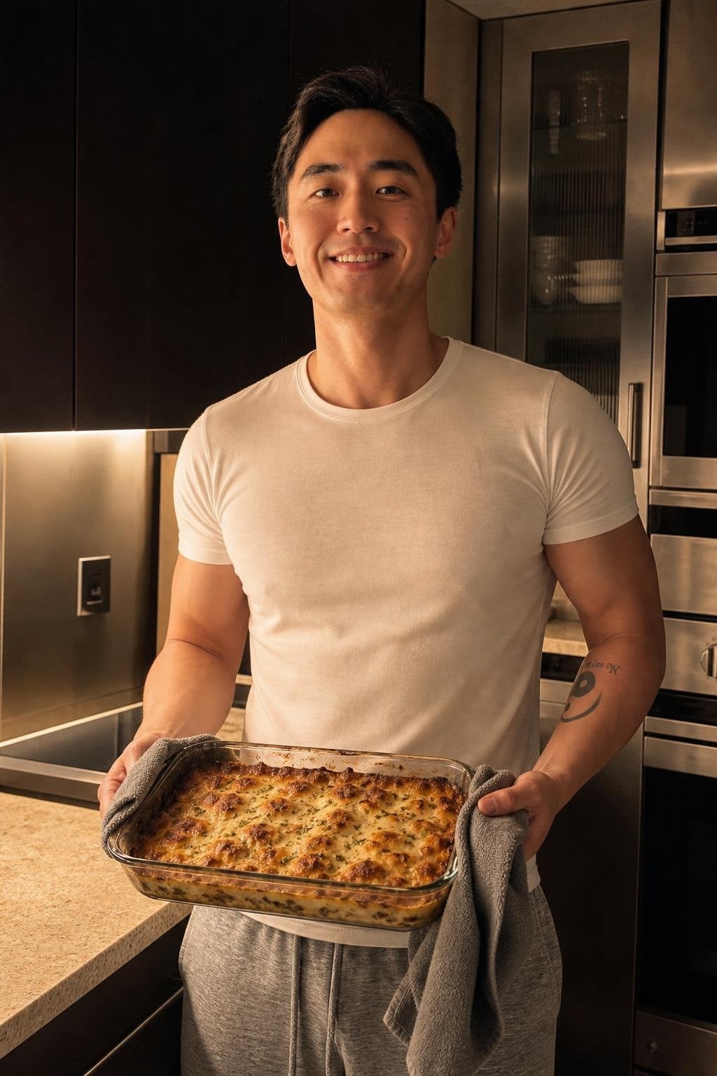 AI dating photo cooking at home
