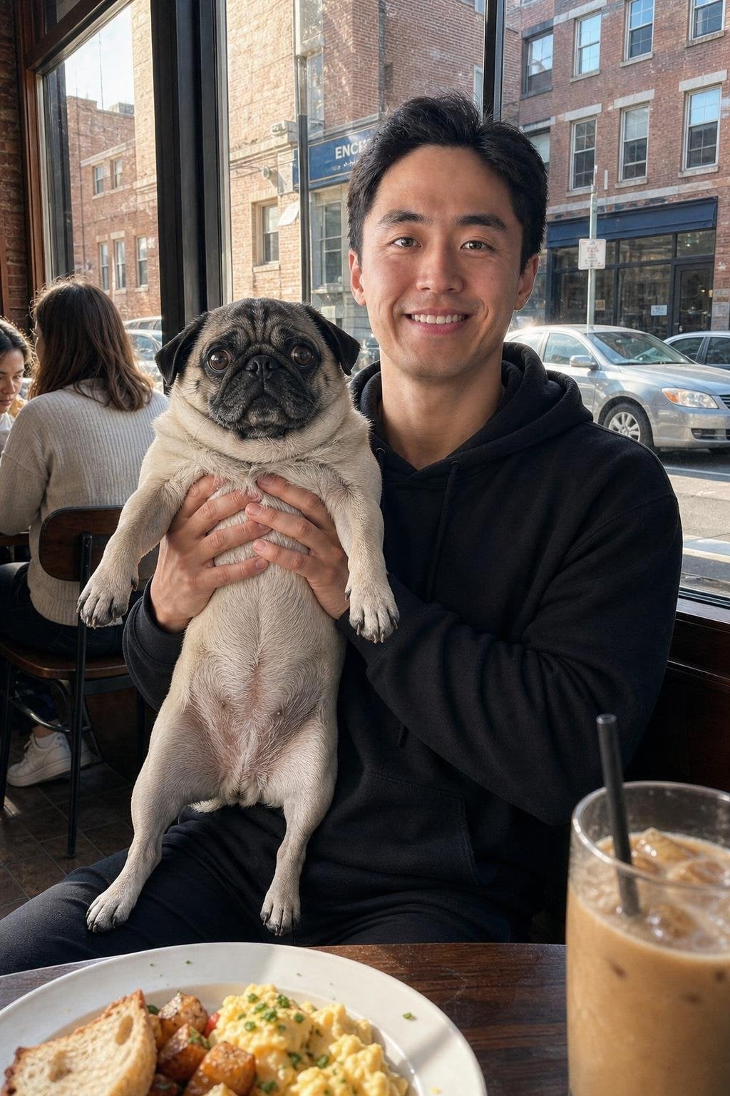 AI dating photo with a dog